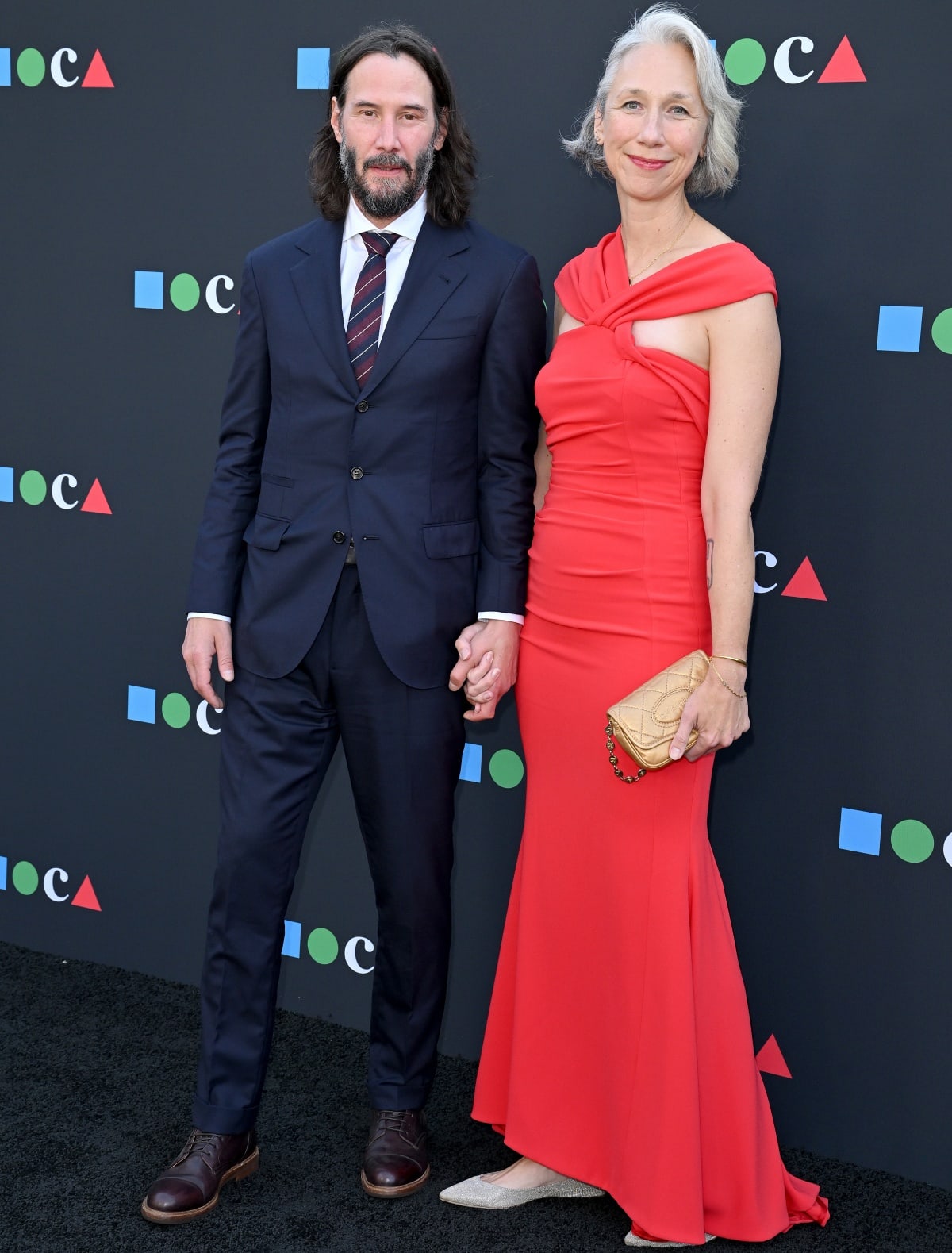 Keanu Reeves and Alexandra Grant attending the 2022 MOCA Gala
