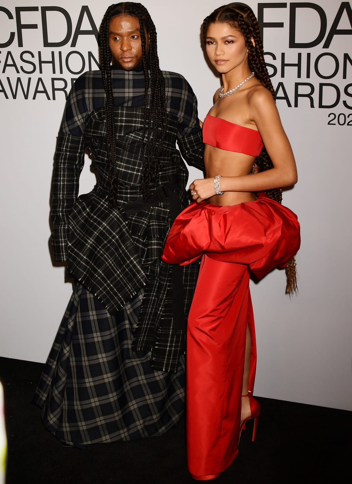 Law Roach and Zendaya at the 2021 CFDA Fashion Awards