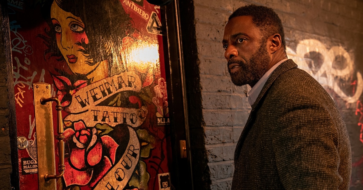 Idris Elba as John Luther in the 2023 crime thriller film Luther: The Fallen Sun