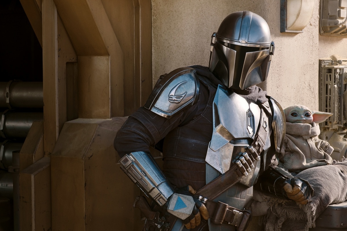 Pedro Pascal as Din Djarin/The Mandalorian in the space Western television series The Mandalorian