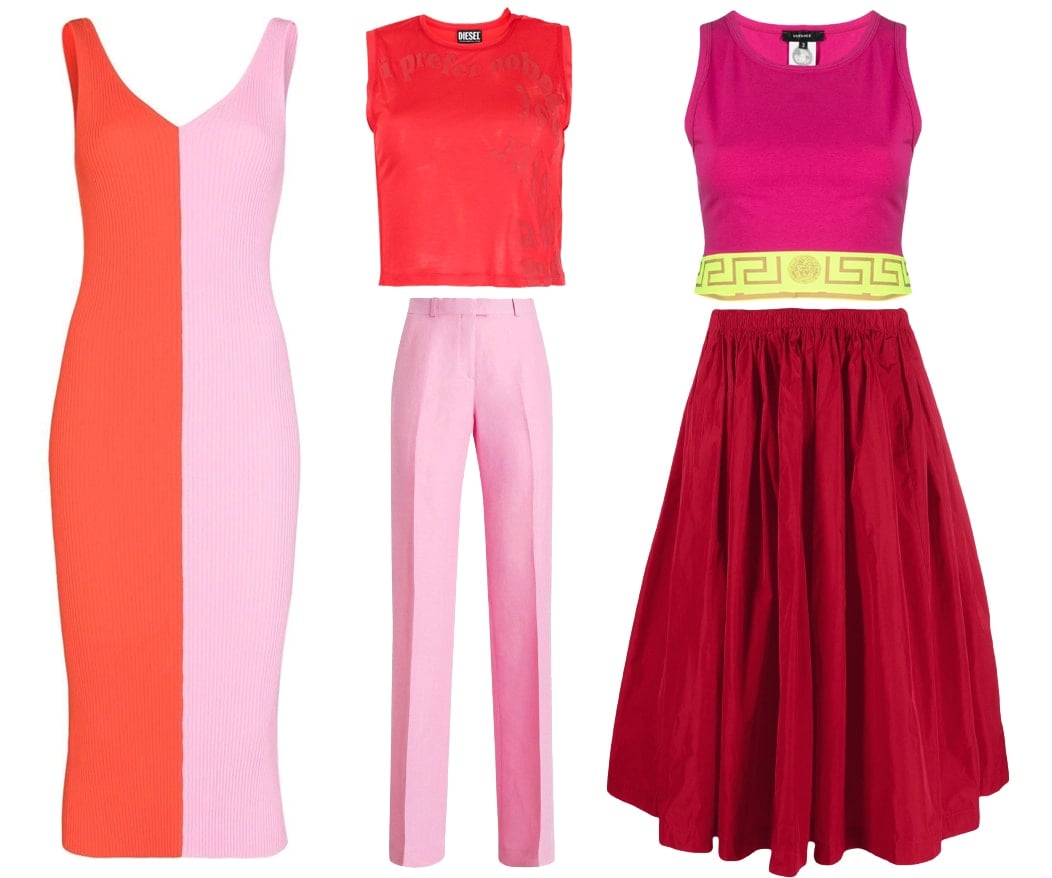 Pink and red are top picks for two-tonal dressing