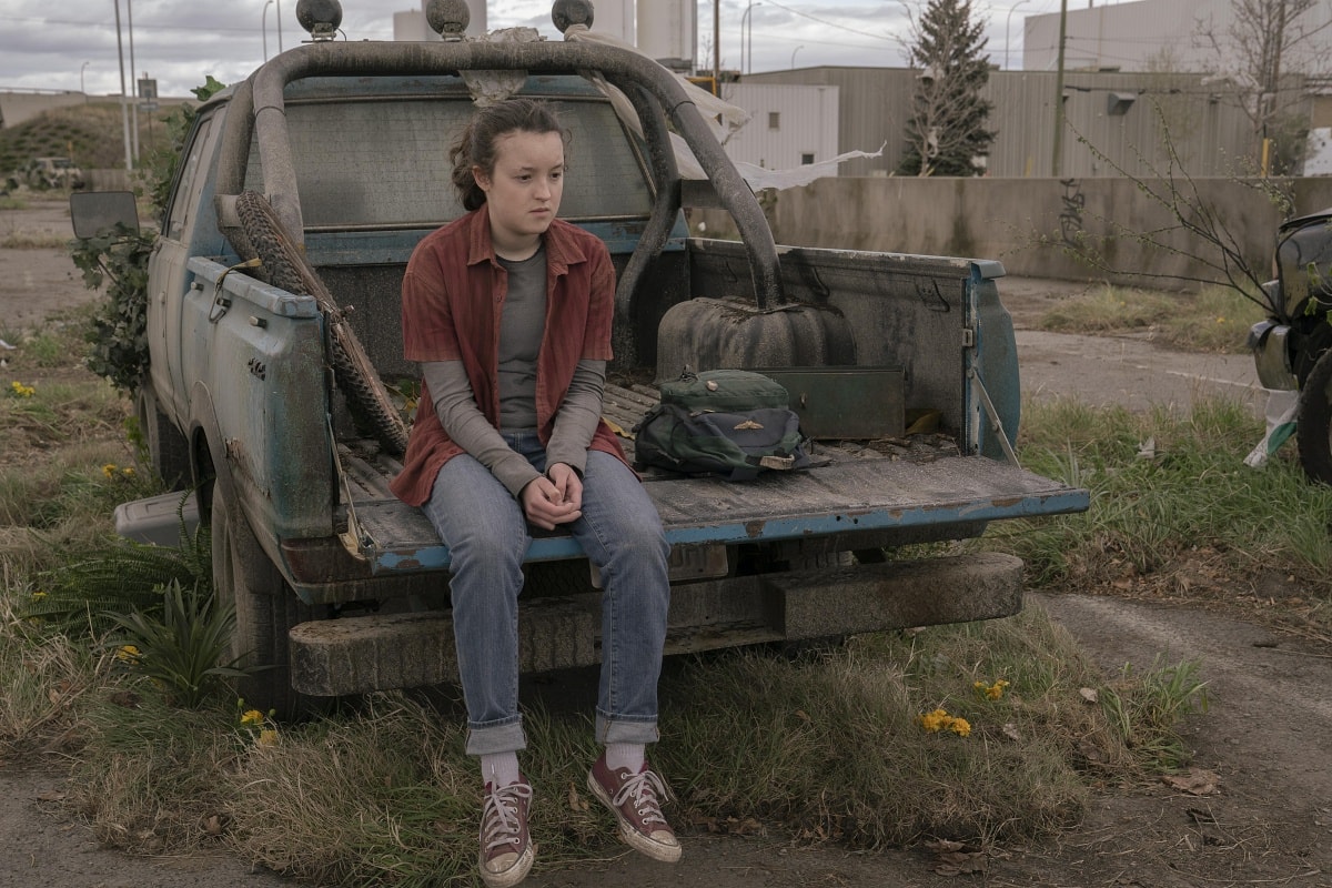 Bella Ramsey as Ellie Williams in the post-apocalyptic drama television series The Last of Us