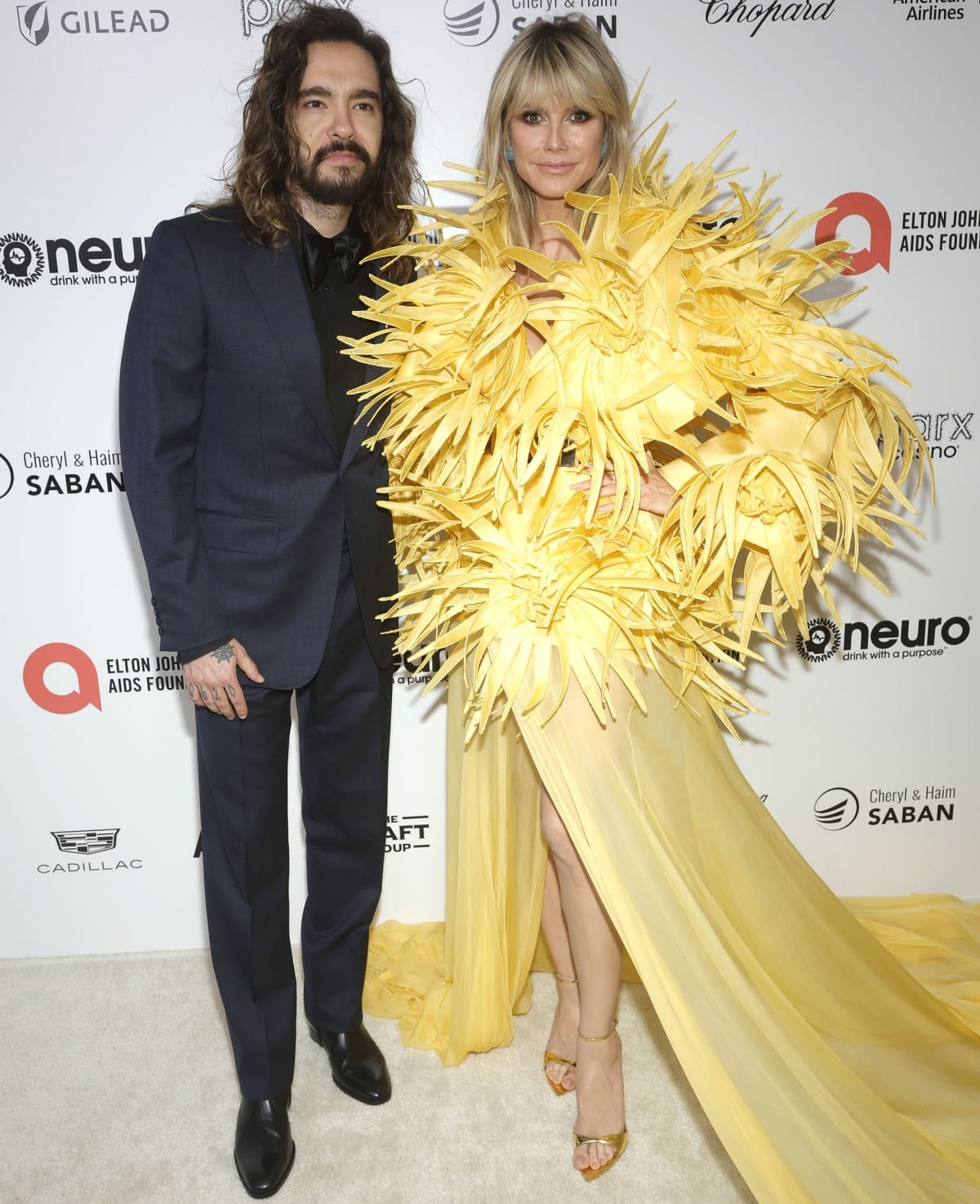 Tom Kaulitz joined wife Heidi Klum at the star-studded event hosted by the Elton John AIDS Foundation