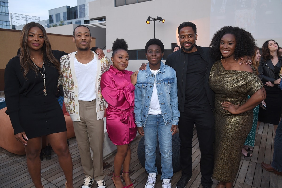 Quinta Brunson, the co-executive producer, writer, and lead actress in the sitcom "Abbott Elementary" on ABC, along with fellow series regulars Tyler James Williams, Janelle James, Lisa Ann Walter, and Sheryl Lee Ralph, and executive producer/director Randall Einhorn, gathered for an advanced screening of the season one finale