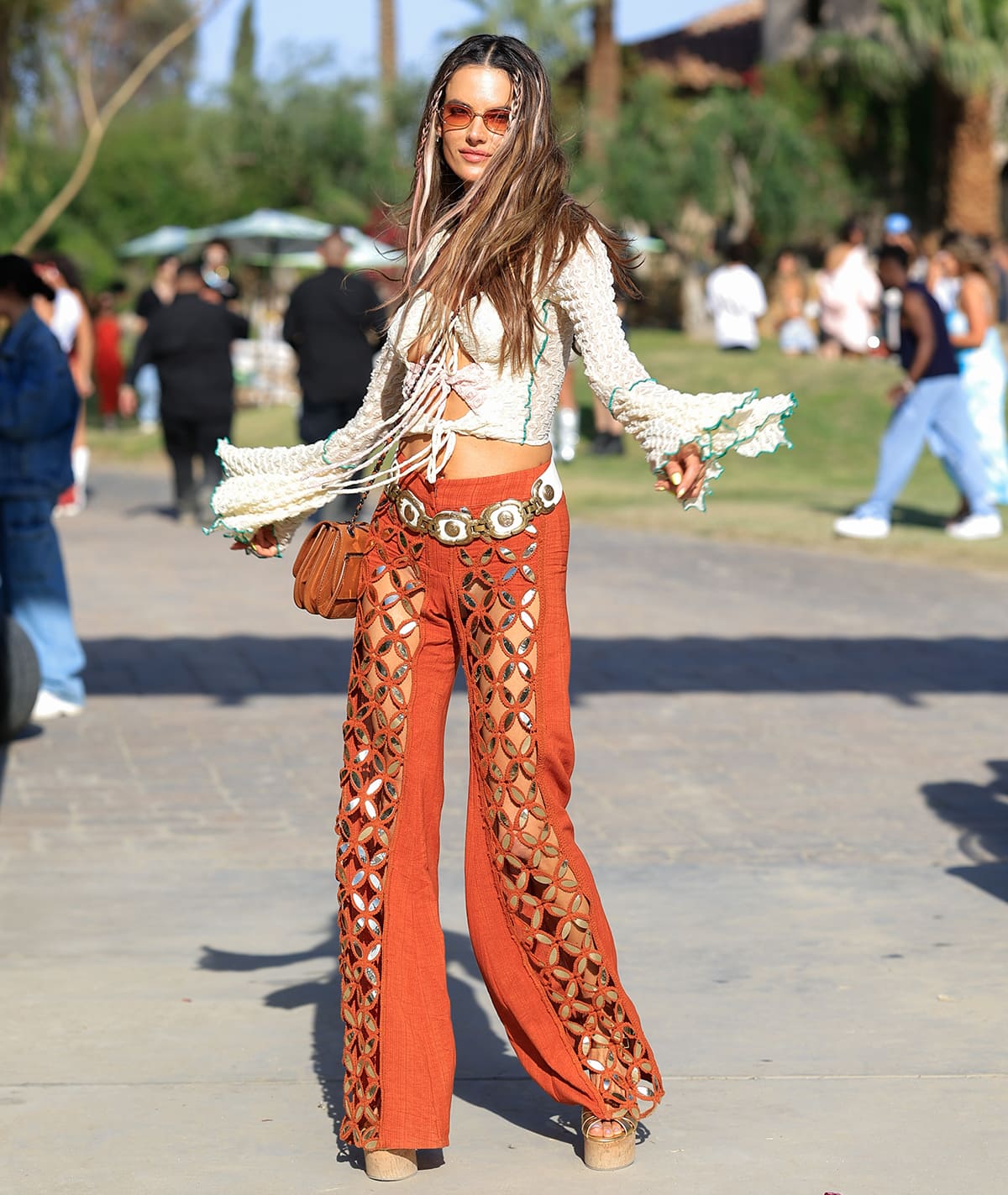 Alessandra Ambrosio attends Celsius’ Oasis Vibe House Party during the 2023 Coachella Music and Arts Festival on April 15, 2023