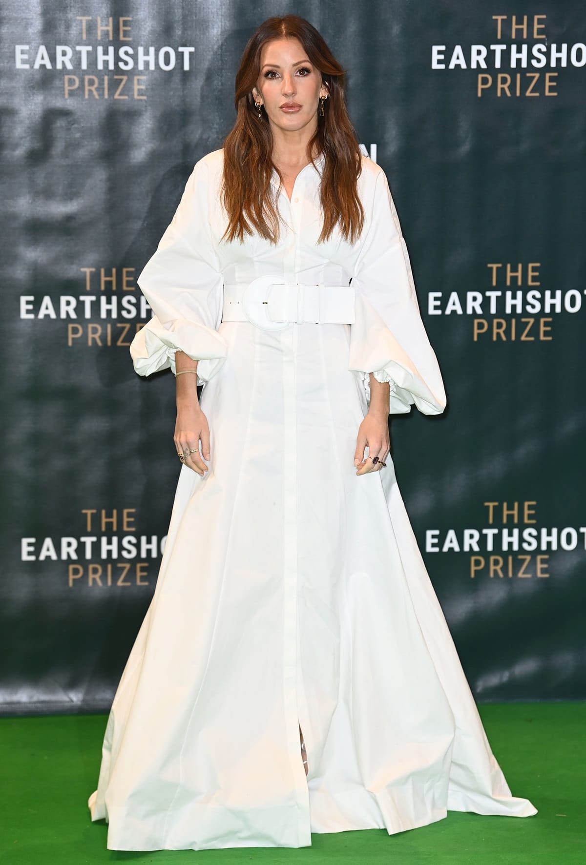 Ellie Goulding in a beautiful flowing white Carolina Herrera dress at The Earthshot Prize 2022