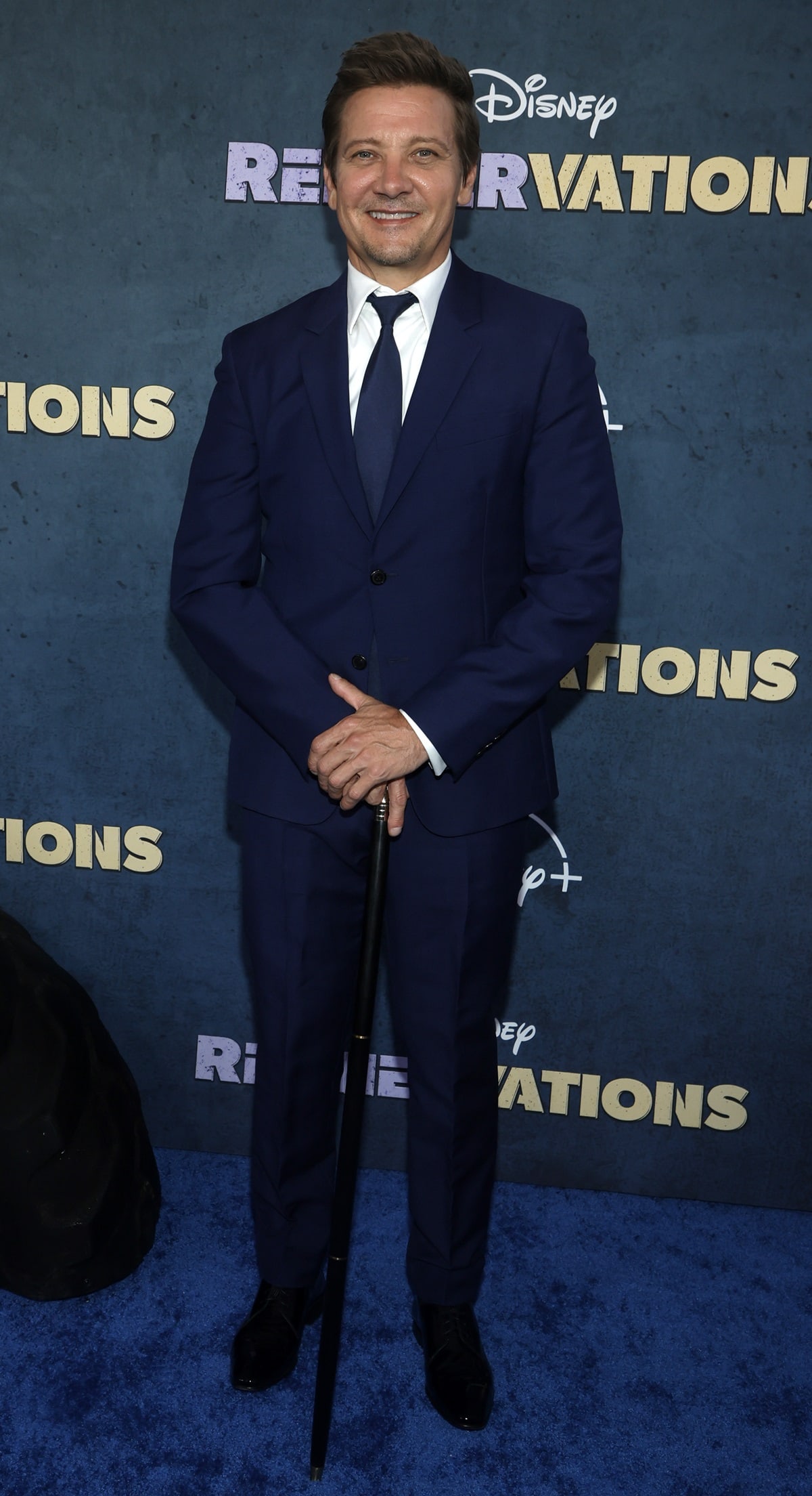 Jeremy Renner made his first red carpet appearance since his near-fatal snowplow accident at Disney+'s original series "Rennervations"
