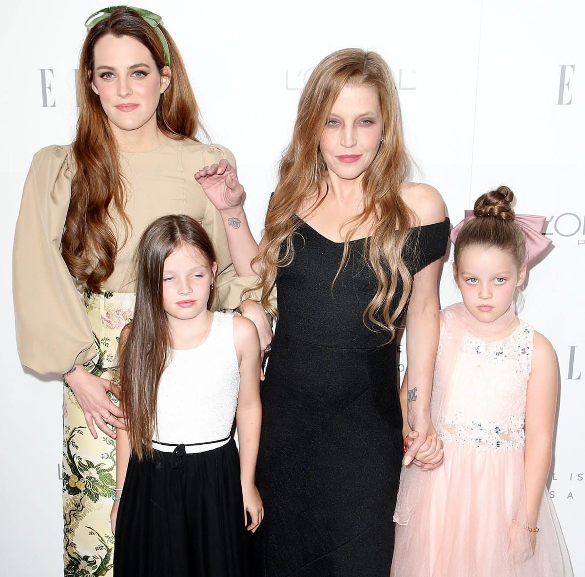 Lisa Marie Presley and her three daughters, Riley Keough and twins Finley and Harper Lockwood, made a rare family appearance at the Elle Women in Hollywood event