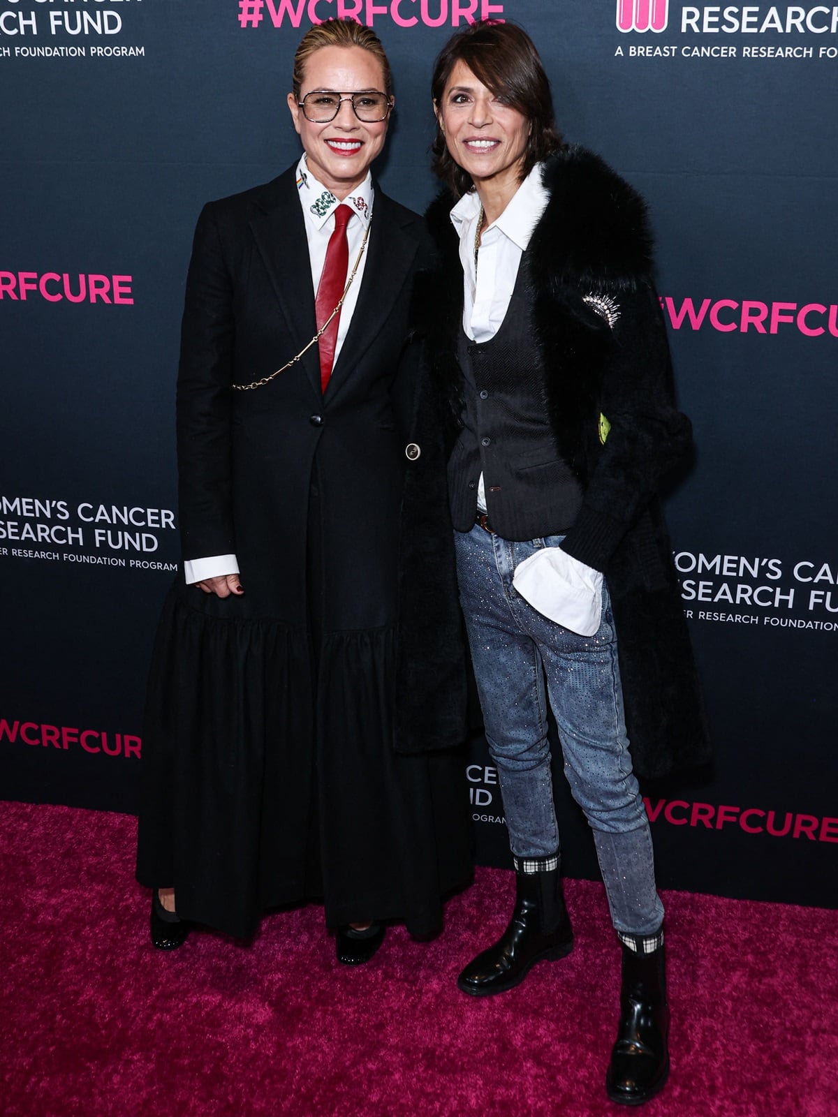 Maria Bello (L) with her girlfriend Dominique Crenn at the Women's Cancer Research Fund's An Unforgettable Evening Benefit Gala
