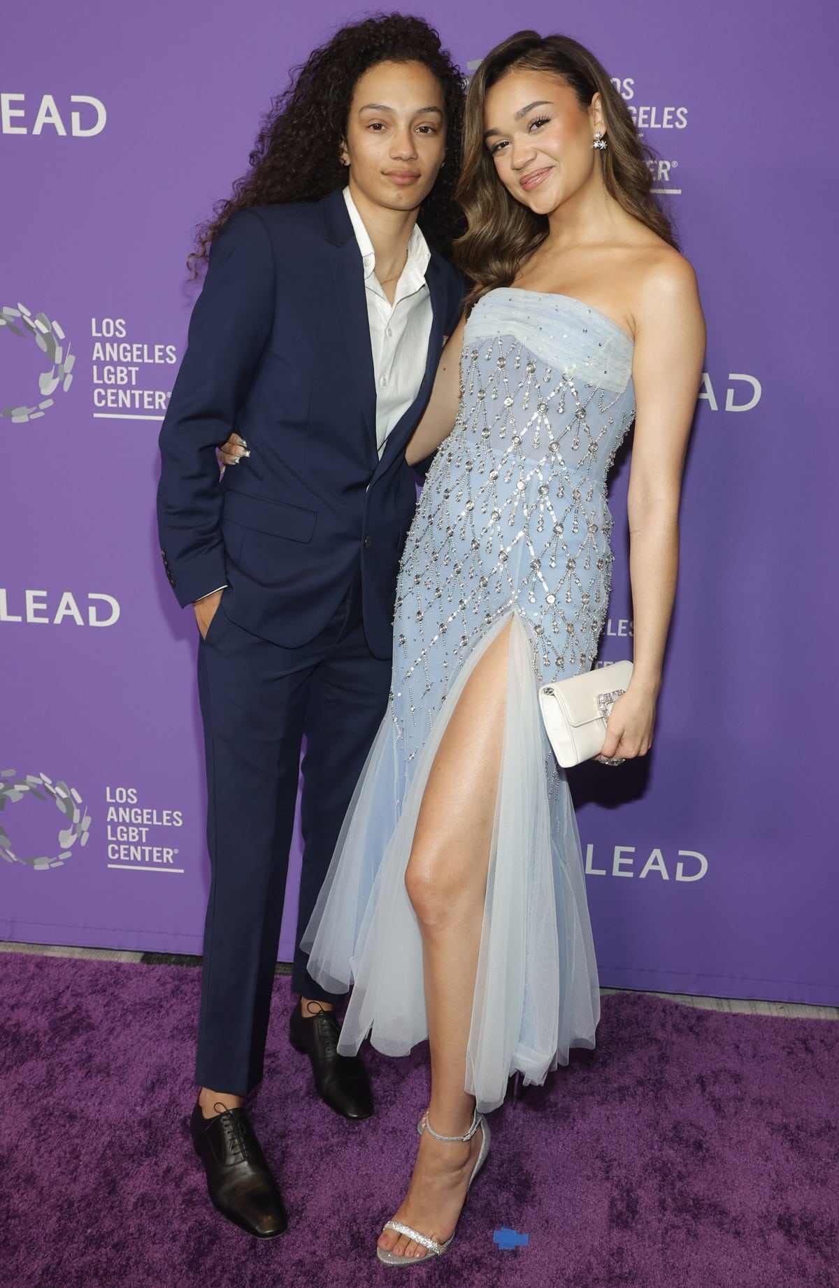 Mariah Linney and her girlfriend, Madison Bailey, who met via TikTok in 2020, attend The Los Angeles LGBT Center Gala