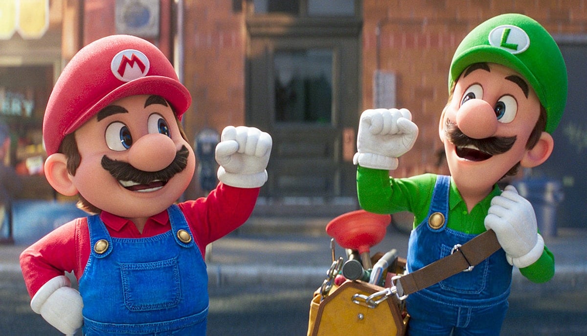 Super Mario and his older brother Luigi in the 2023 computer-animated adventure film based on Nintendo's Mario video game franchise