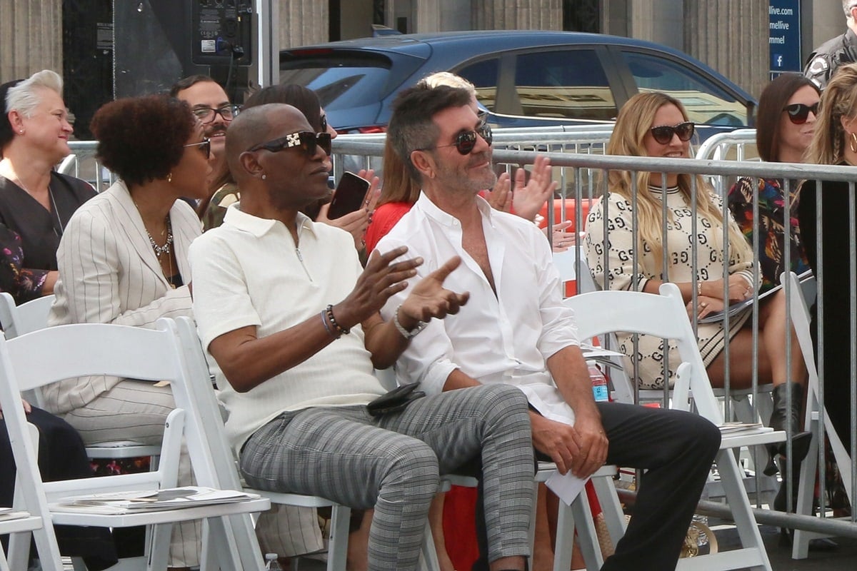 Randy Jackson and Simon Cowell attend The Hollywood Walk Of Fame Star Ceremony for Kelly Clarkson