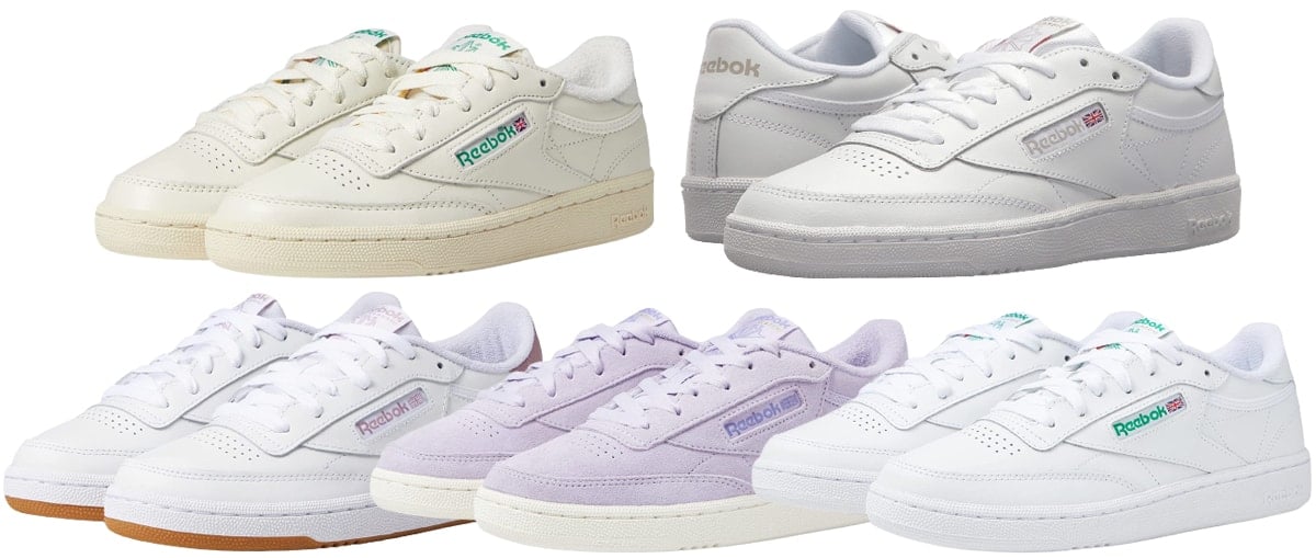 A classic tennis style, the Reebok Club C is made of soft leather with a comfortable moulded sockliner, lightweight EVA midsole cushioning, and a durable rubber outsole