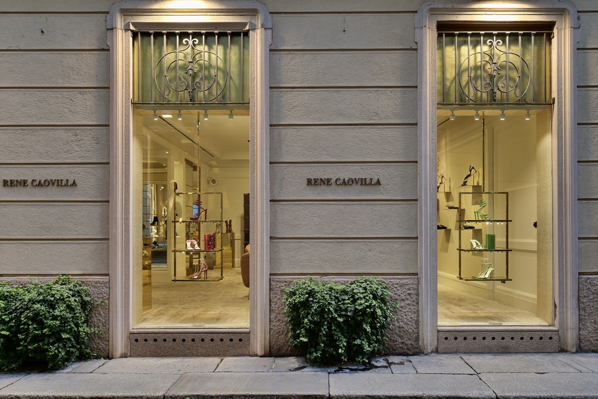 Rene Caovilla has stores in Milan, Rome, Venice, Paris, Doha, Dubai, and Beijing