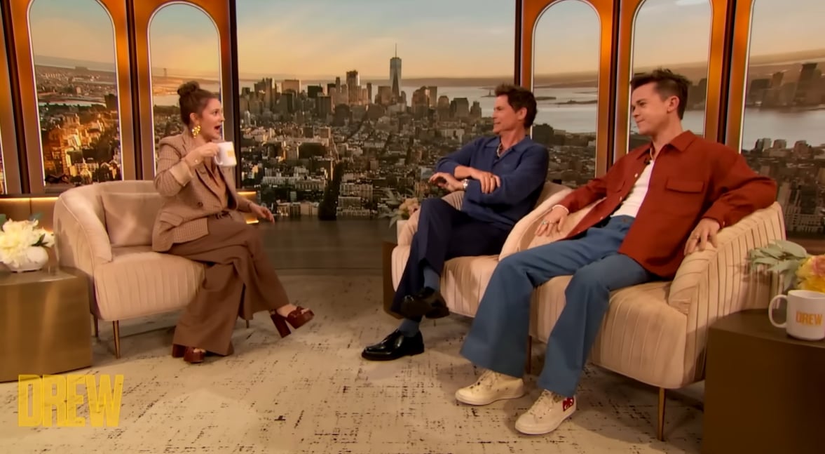 The father-son duo were guests on The Drew Barrymore Show to promote their new Netflix comedy series, Unstable