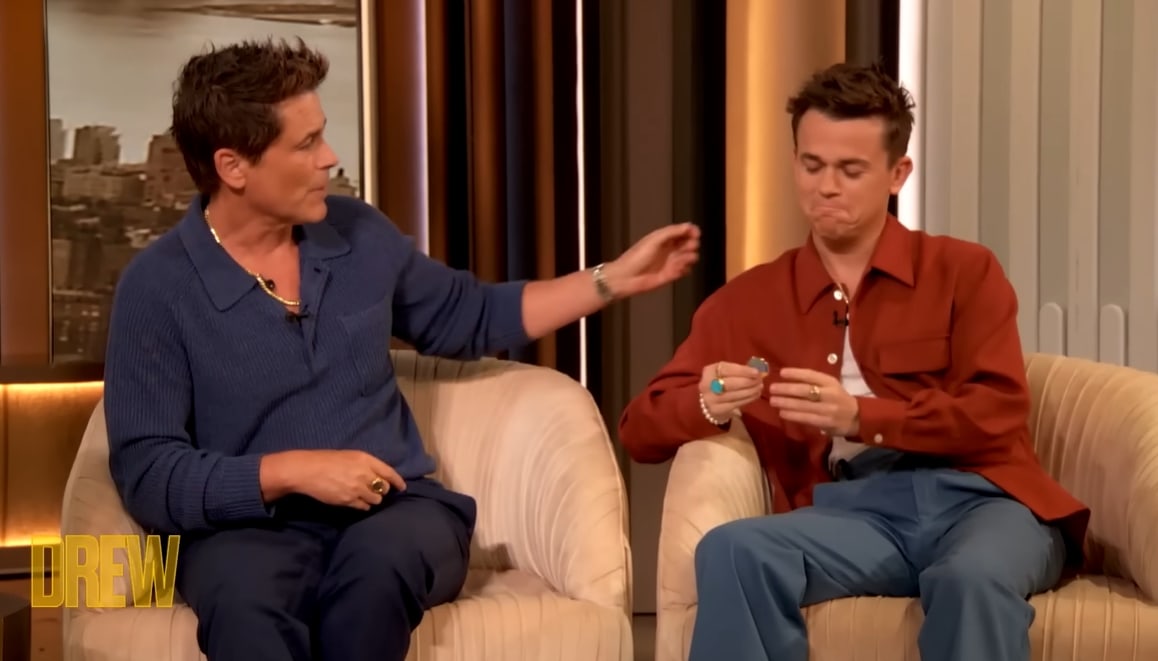 During an appearance on The Drew Barrymore Show, Rob Lowe surprised his son John Owen with a special gift to celebrate Owen's five years of sobriety
