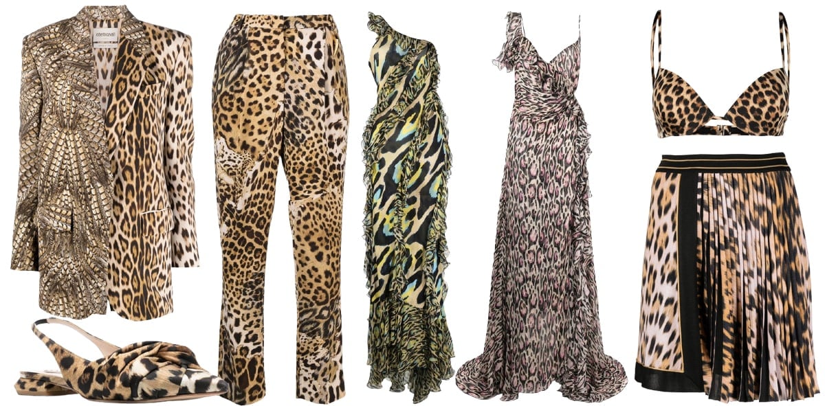 Roberto Cavalli is a high-end designer famous for its use of bold prints and exotic skins