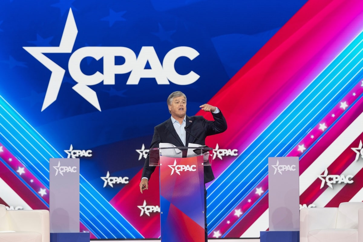 Sean Hannity speaks during the Conservative Political Action Conference (CPAC) in Dallas