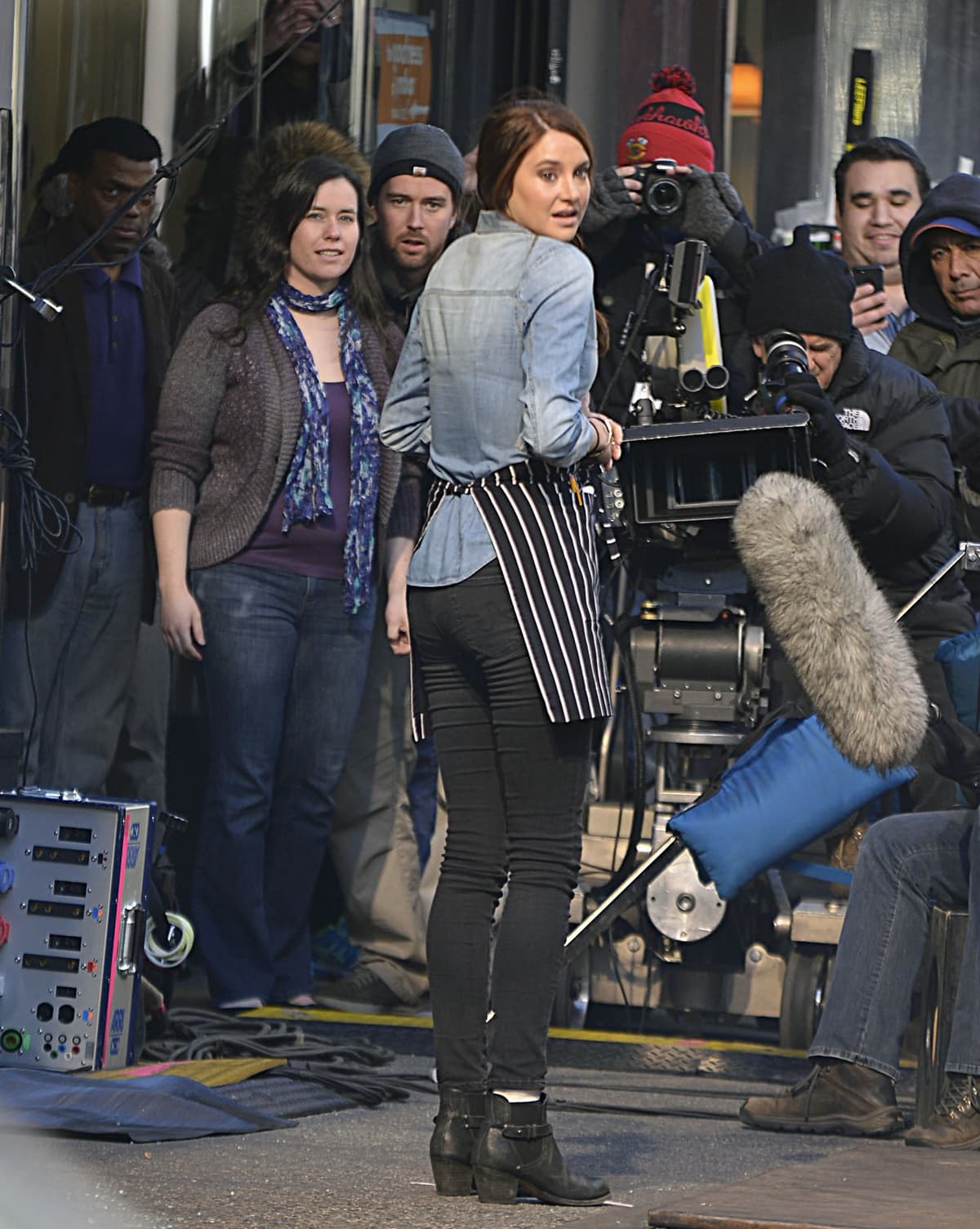 Shailene Woodley as Mary Jane Watson on the set of 'The Amazing Spiderman 2'