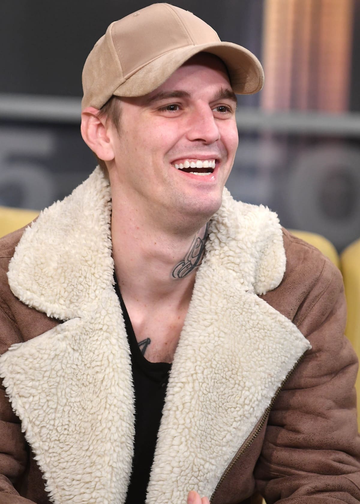 Aaron Carter promoting his album on Good Day New York