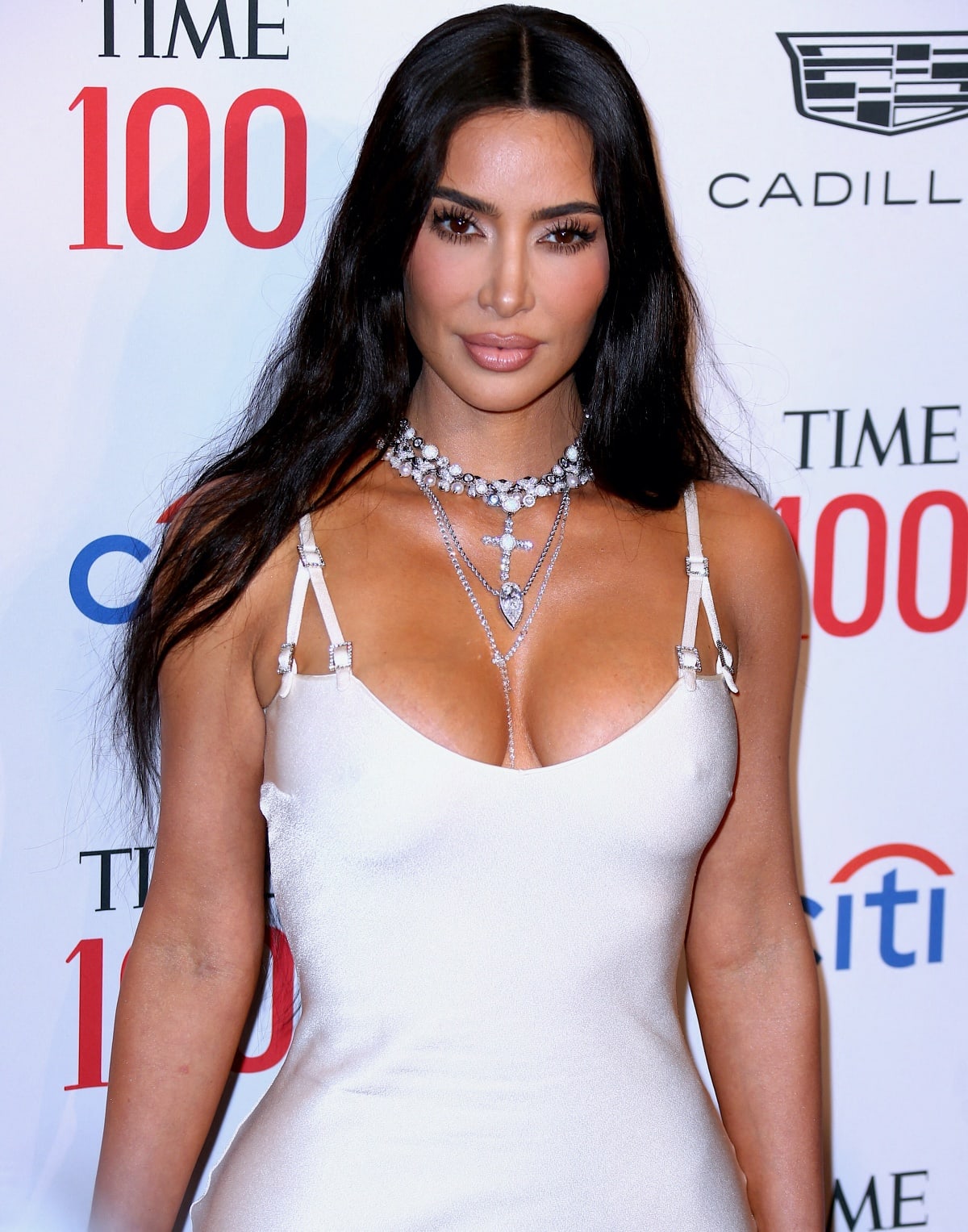 Kim Kardashian goes braless in a John Galliano gown at the Time100 Gala