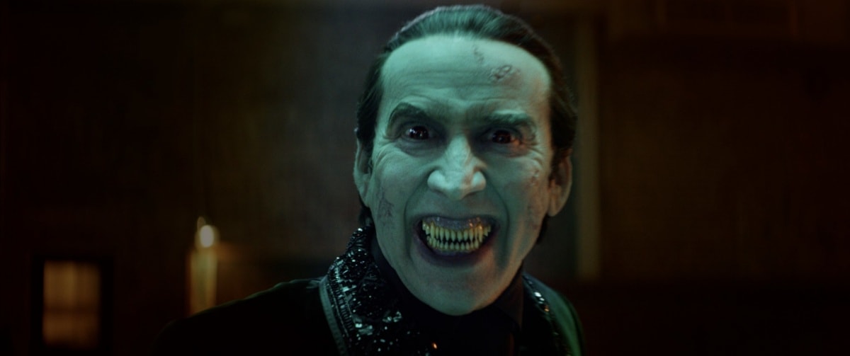 Nicolas Cage as Count Dracula in the 2023 horror comedy film Renfield