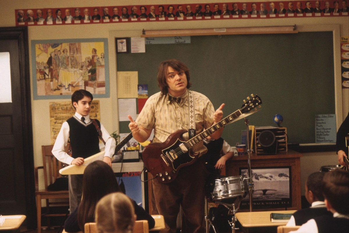 Jack Black delivered a tour de force performance as Dewey Finn in the uproarious comedy film School of Rock, released in 2003