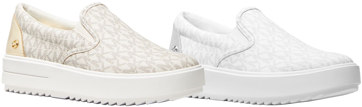 Michael Kors' Emmett sneakers effortlessly combine comfort and style, as they are expertly crafted from the brand's signature-print canvas and feature a rubber platform sole