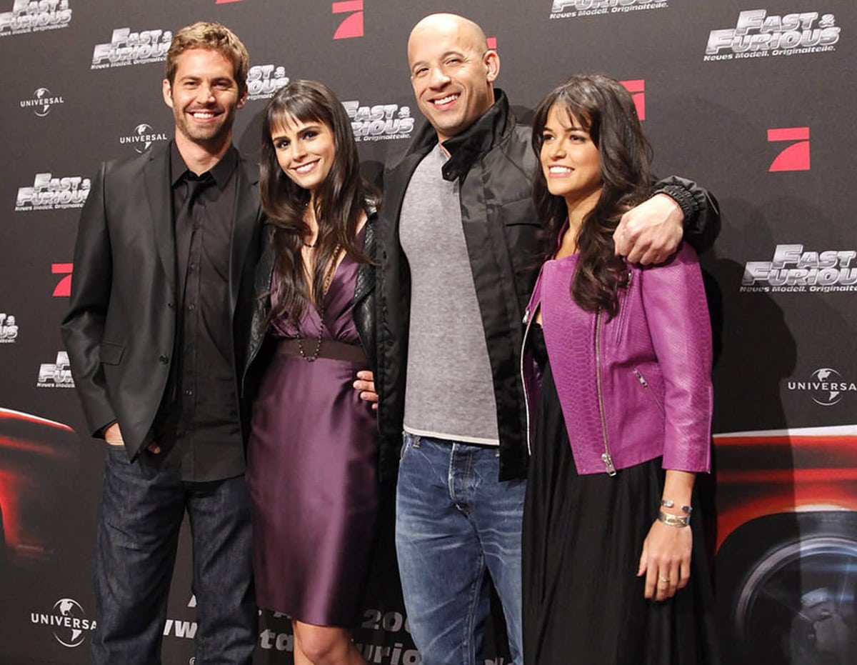 Paul Walker, Jordana Brewster, Vin Diesel, and Michelle Rodriguez arrive for the Europe premiere of Fast & Furious