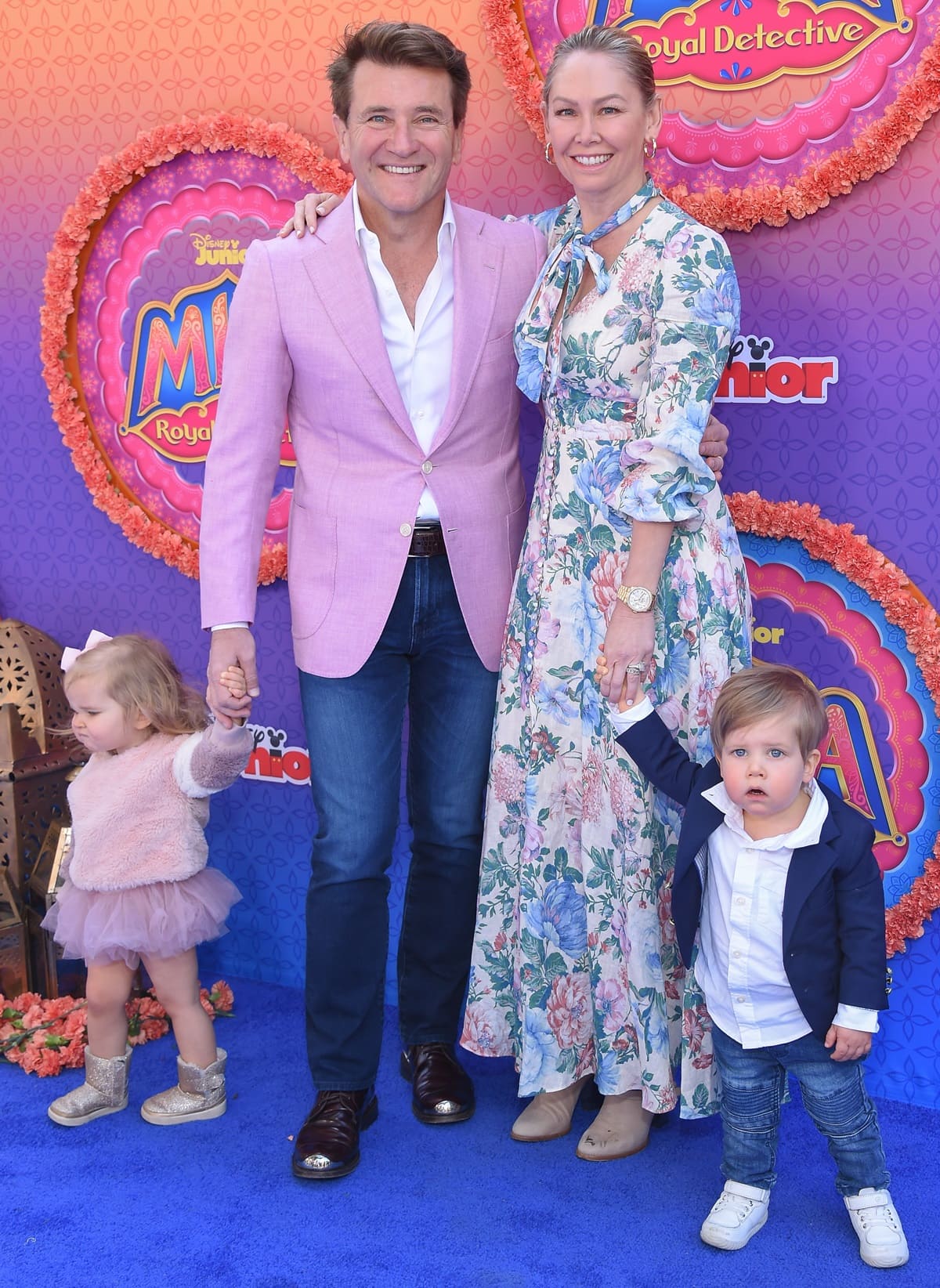 Robert Herjavec with his third wife, Kym Johnson, and their children Haven Mae Herjavec and Hudson Robert Herjavec