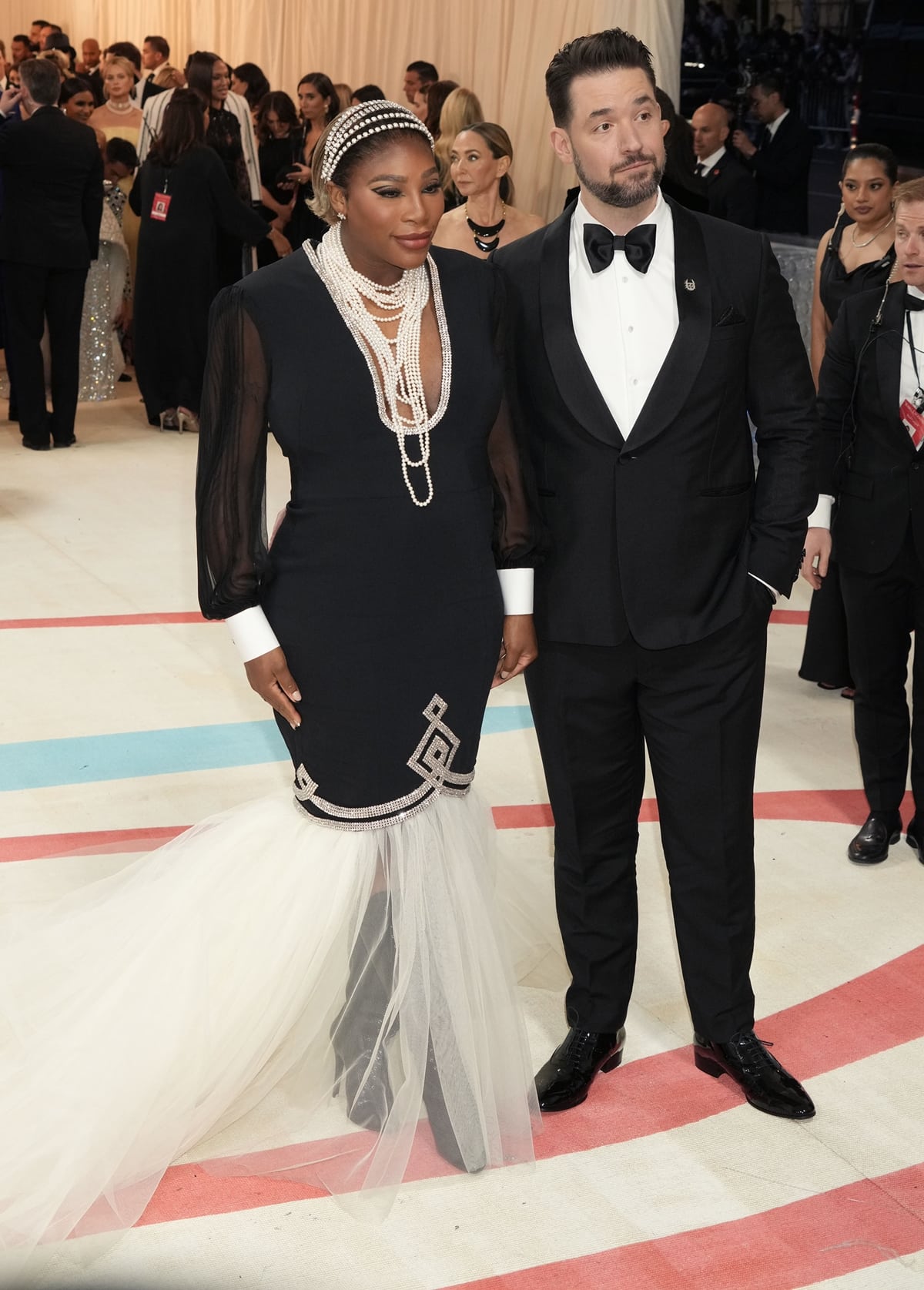Serena Williams and Alexis Ohanian made a grand announcement at the highly-anticipated Met Gala in New York City - they're expecting their second child
