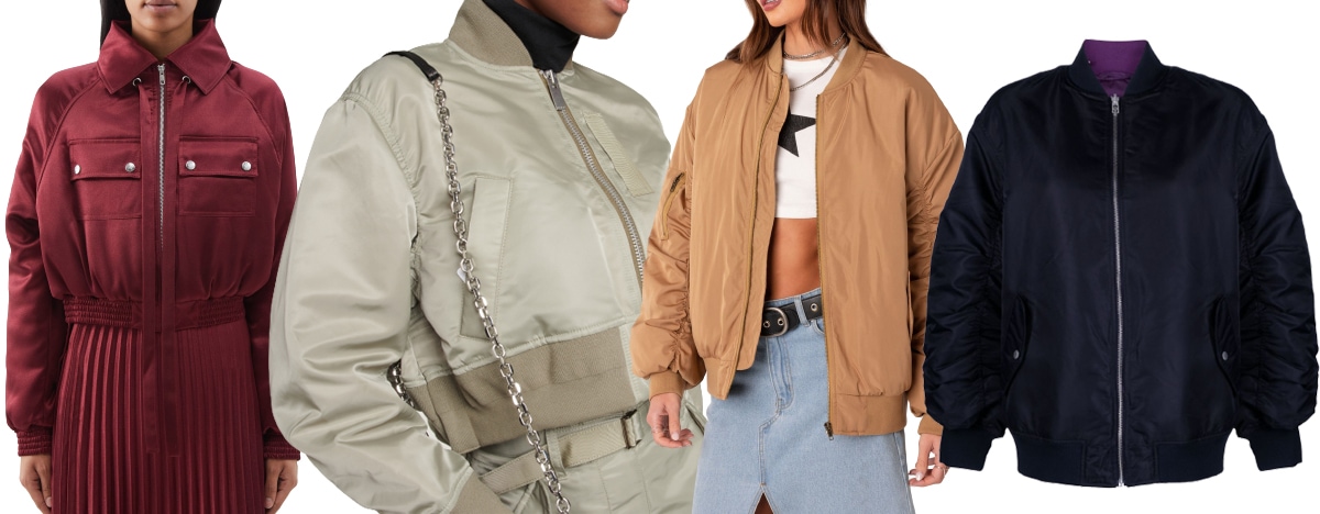 Bomber jackets blend their military origins with today's fashion-forward sensibilities