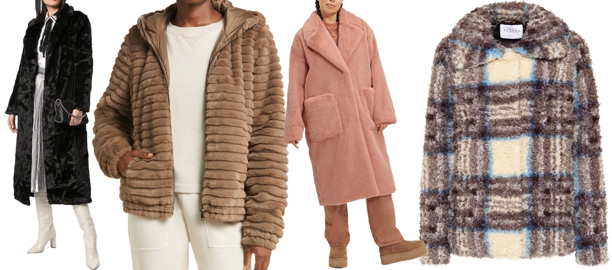 Embrace luxury with a cruelty-free edge in a fashionable faux-fur coat