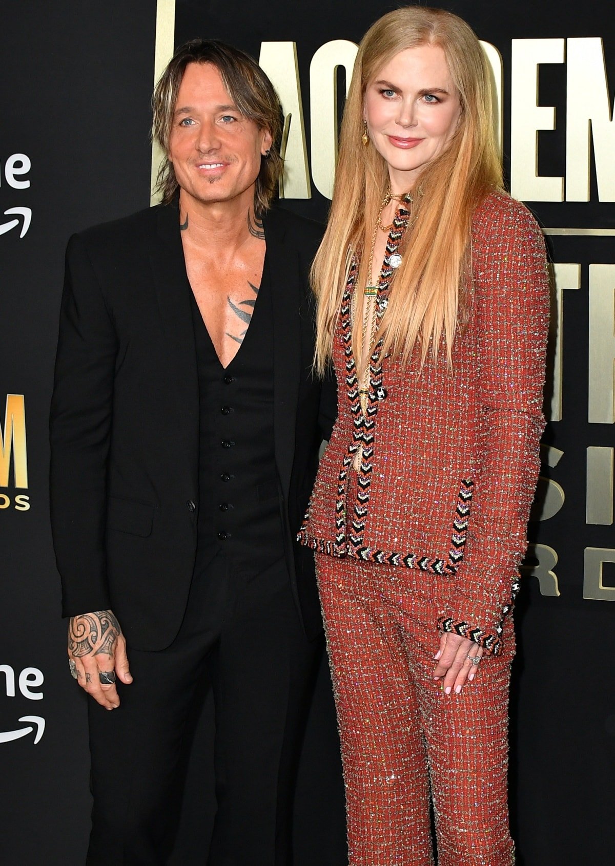 Keith Urban and Nicole Kidman attending the 58th Annual Academy of Country Music Awards