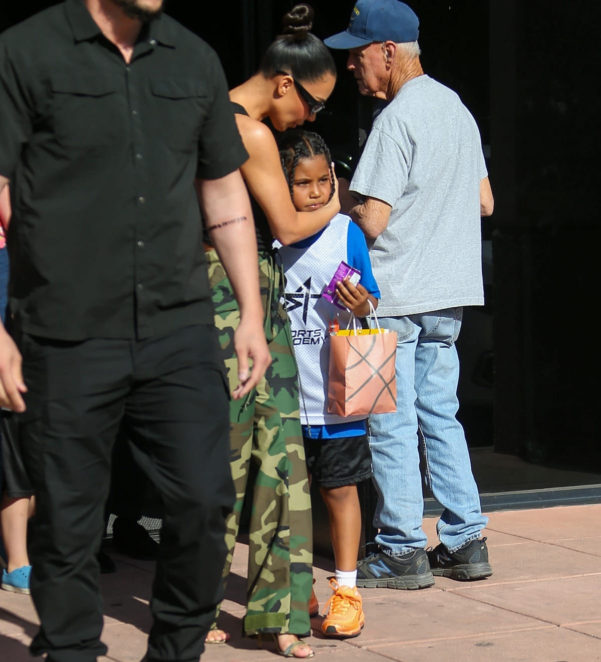 Kim Kardashian and son Saint West making an affectionate display while out and about in Los Angeles