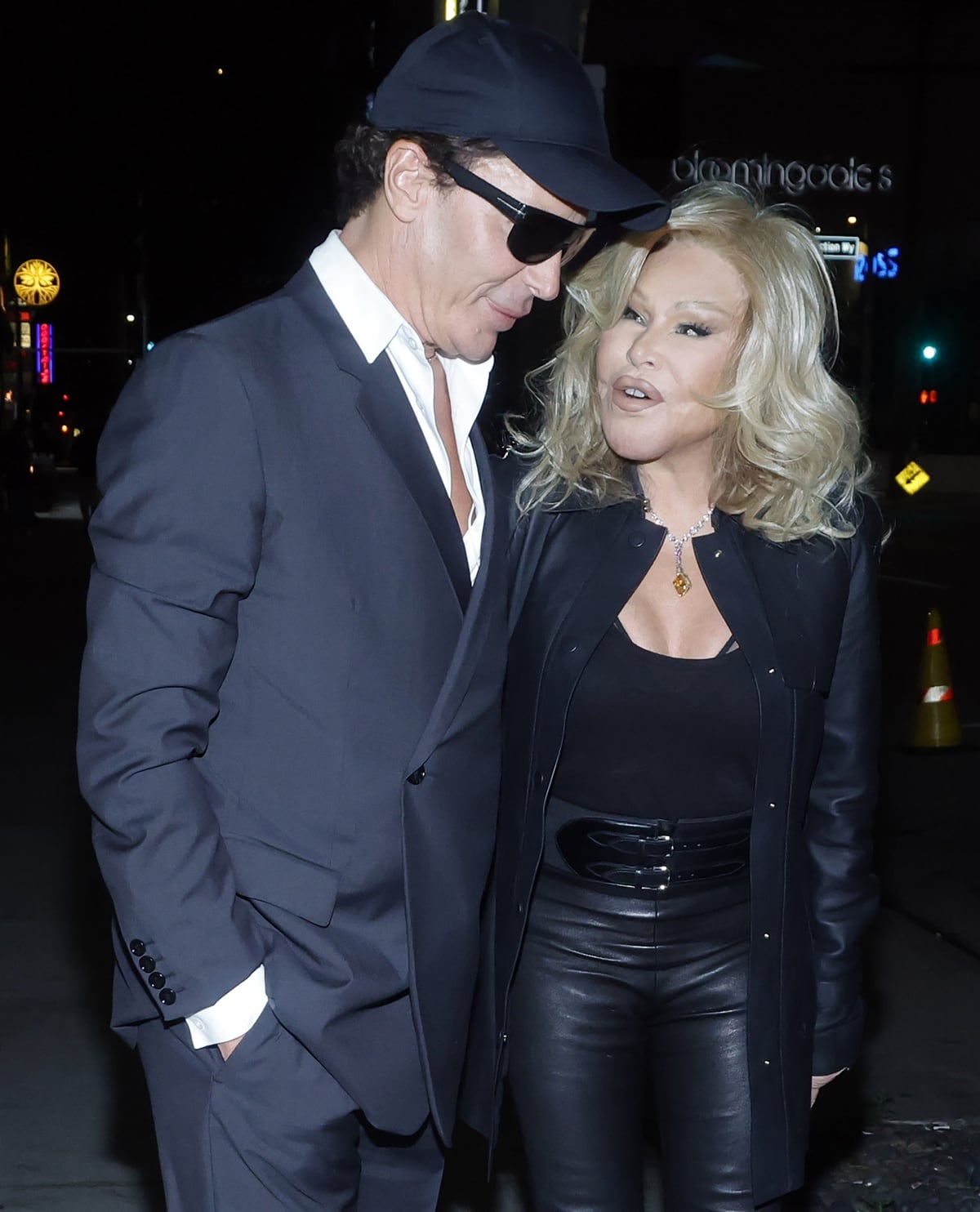 Lloyd Klein and Jocelyn Wildenstein heading out to dinner together in Los Angeles
