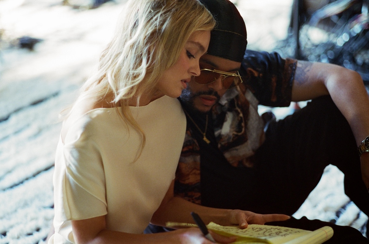 Lily-Rose Depp as Jocelyn and Abel Tesfaye as Tedros in the drama television series The Idol