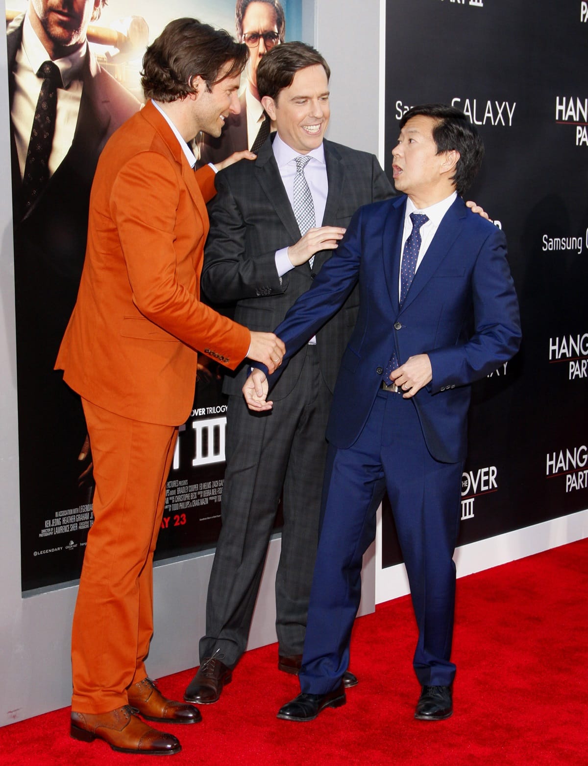 Ed Helms stands at 5ft 11 ½ (181.6 cm), while Ken Jeong is 5ft 4 (162.6 cm), and Bradley Cooper measures 6ft ½ in (184.2 cm)