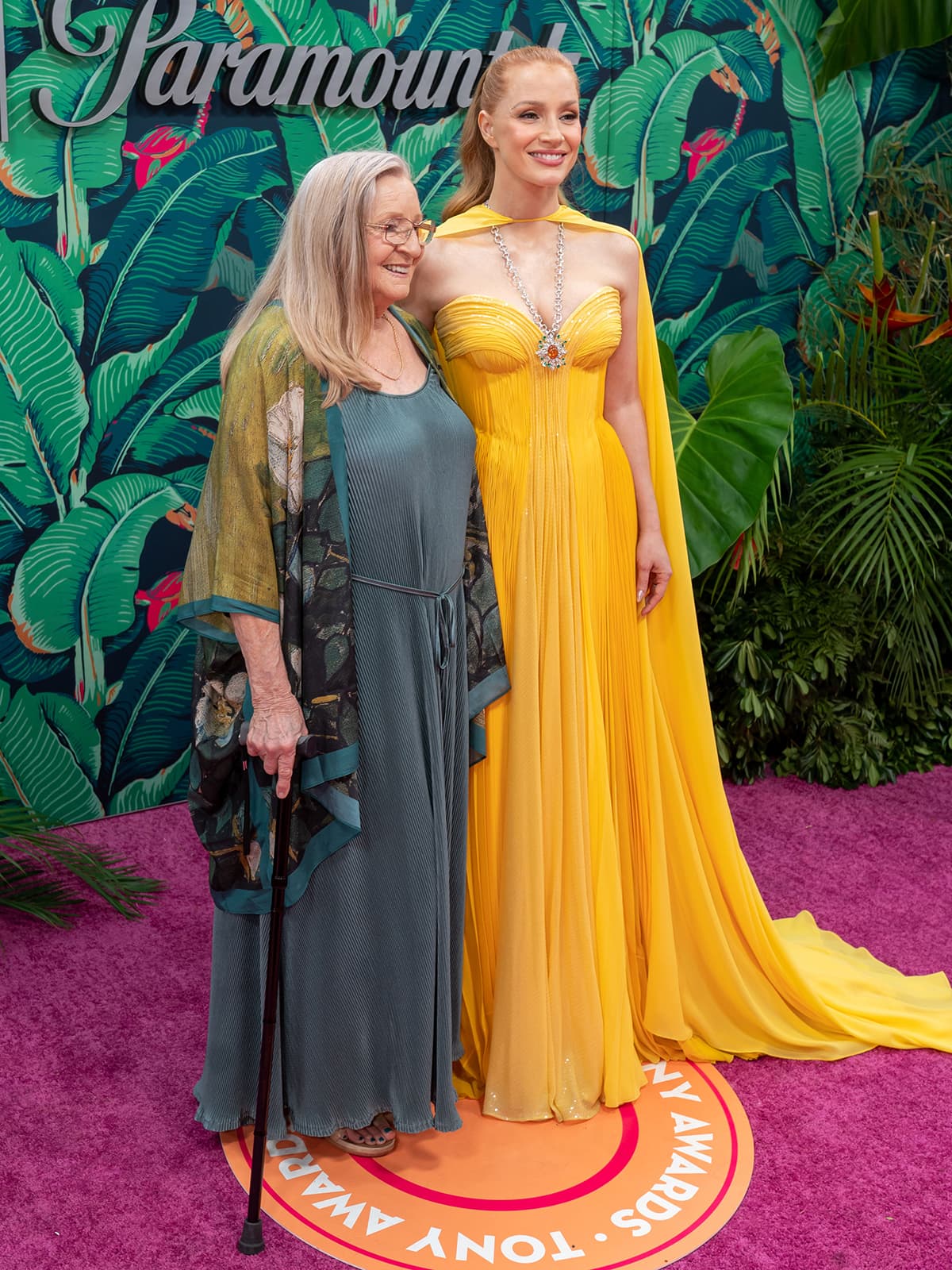 Jessica Chastain brings her grandma Marilyn Herst to the the 76th Tony Awards red carpet at The United Palace Theater on June 12, 2023
