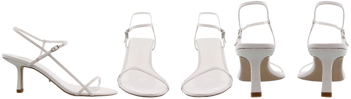 Sleek and sophisticated, the Caprice boasts a minimal aesthetic with thin straps, open almond toes, and 2.7-inch heels