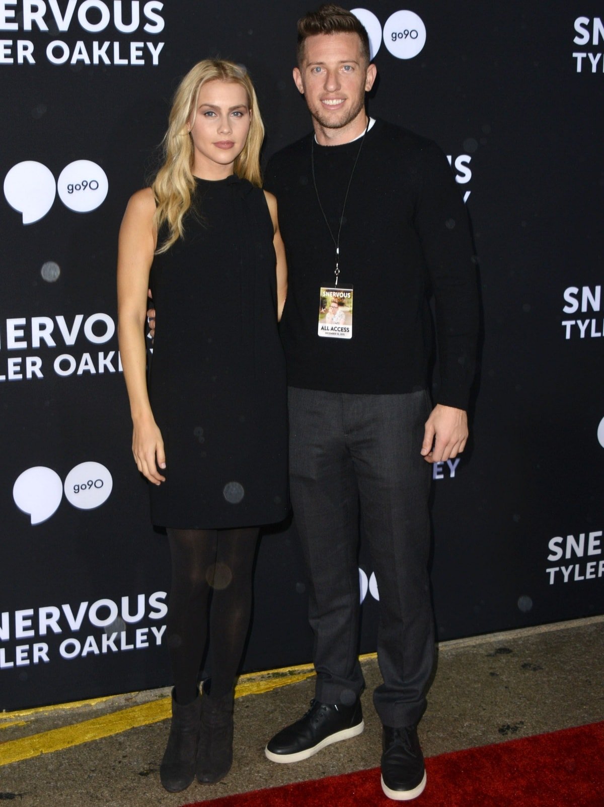 Claire Holt and Matt Kaplan attending the Snervous Tyler Oakley premiere