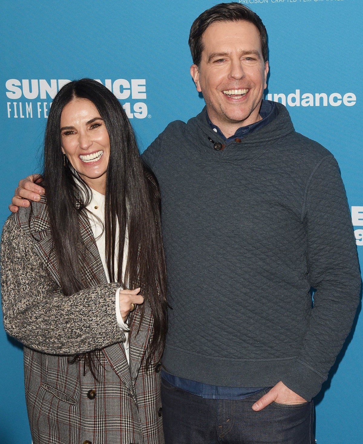 Demi Moore and Ed Helms at the premiere of Corporate Animals during the 2019 Sundance Film Festival