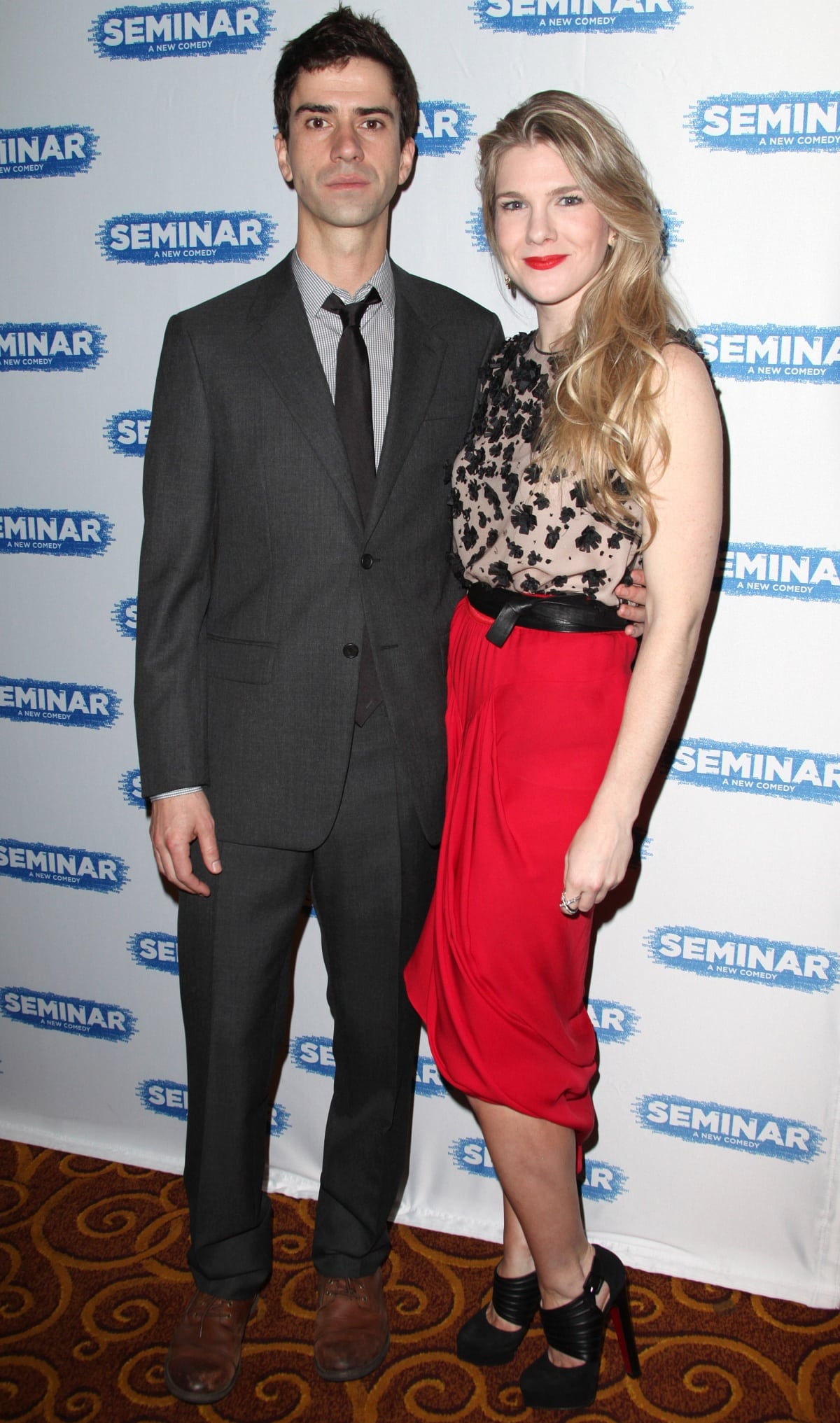 Hamish Linklater and Lily Rabe at the Seminar Opening Night After Party