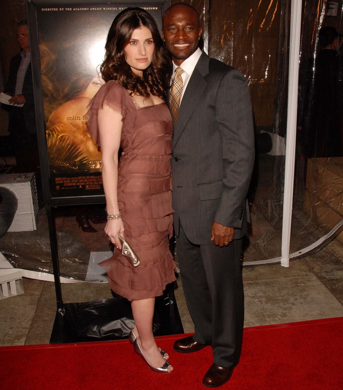 Idina Menzel and Taye Diggs attending the Los Angeles premiere of Ask the Dust