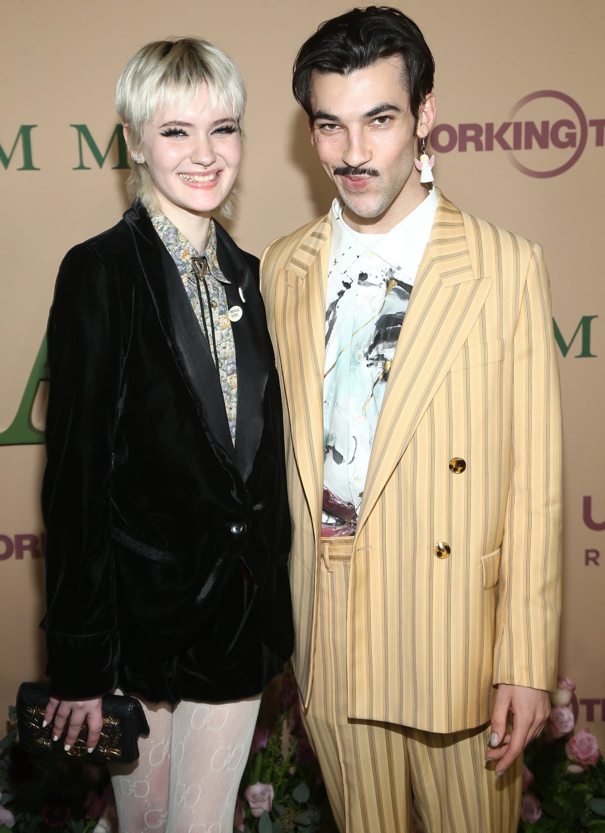 Julia Hutsell and her boyfriend Leo Reilly at the premiere of Emma