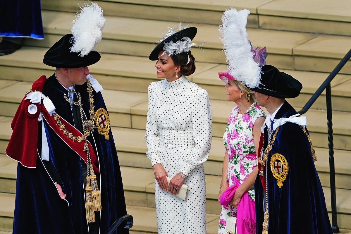 Catherine, Princess of Wales with Prince William of Wales, Duchess of Edinburgh, and Duke of Edinburgh at the Annual Order of the Garter Service