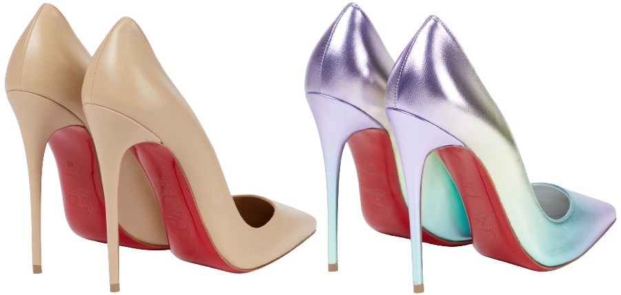 Real Christian Louboutin shoes have straight heel counters with seamless stitching