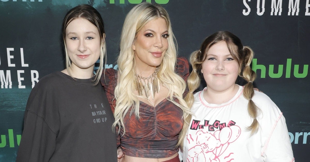 Stella and Hattie McDermott Join Mom Tori Spelling at Cruel Summer