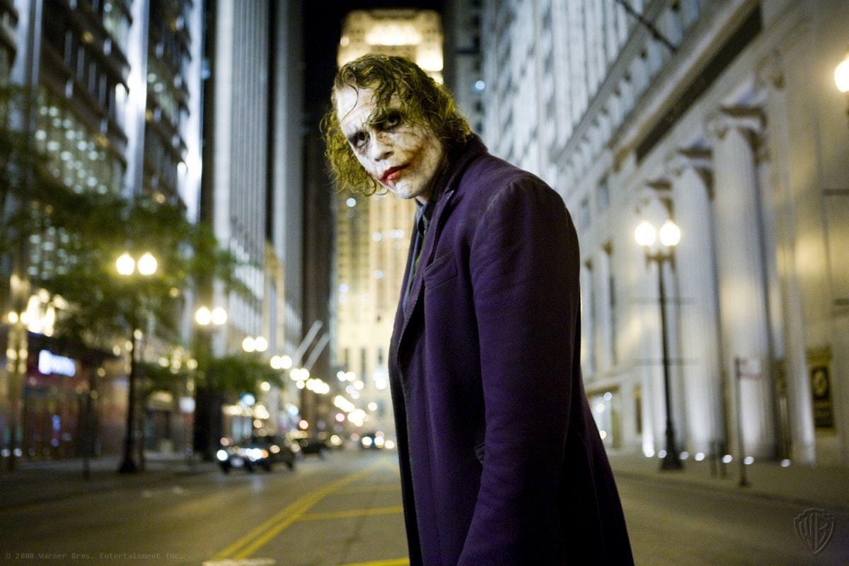 Heath Ledger as Joker in the 2008 superhero film The Dark Knight