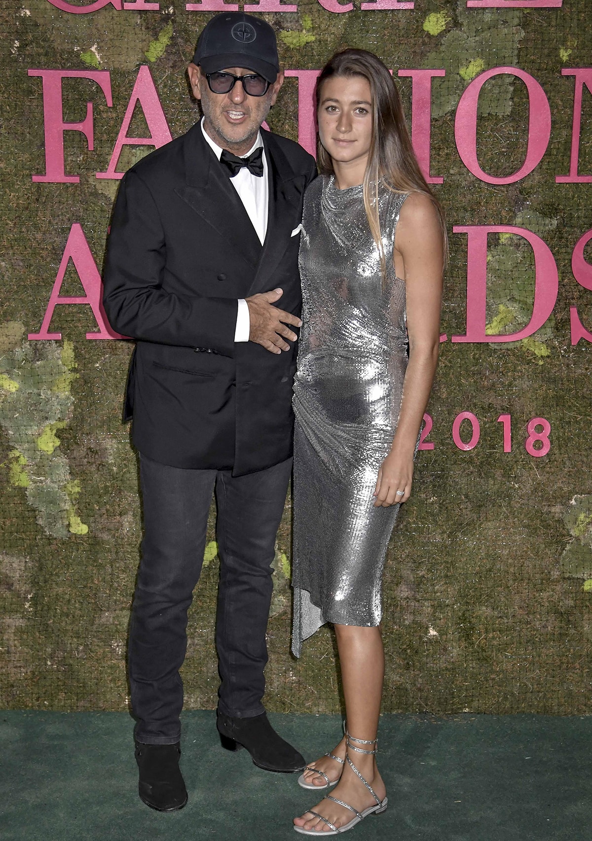 Andrea Panconesi with his daughter Annagreta Panconesi at the Green Carpet Fashion Awards Italia 2018